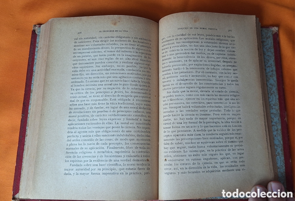 Libros antiguos: El Problema de la Vida - Luis Bourdeau - A&ntilde;o 1902 - - Foto 9
