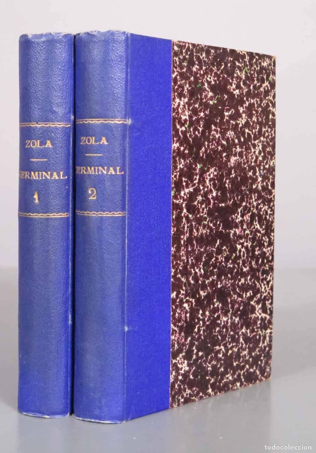Antiquarische B&uuml;cher: Germinal - Emilio Zola - &Aacute;ngel de Luque - El Cosmos Editorial 2 TOMOS
