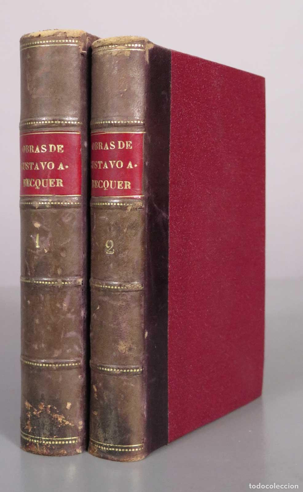 Libros antiguos: Obras - Gustavo A. B&eacute;cquer - Librer&iacute;a de Fernando F&eacute; 1881. 2 tomos