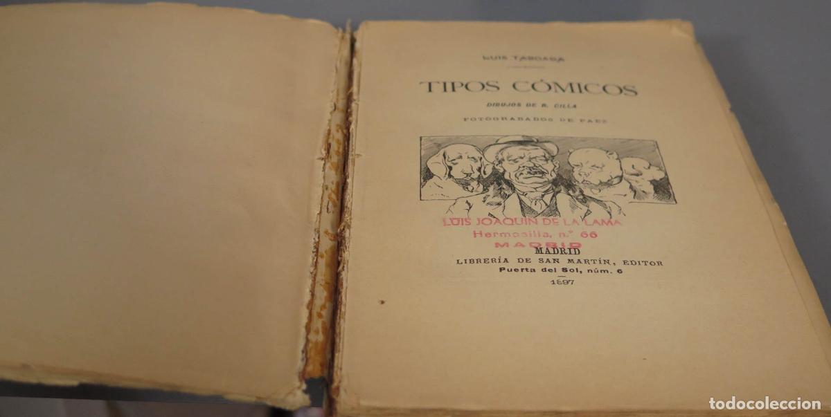 Libros antiguos: Tipos C&oacute;micos - Luis Taboada, R. Cilla - Librer&iacute;a de San Mart&iacute;n 1897 - Foto 2