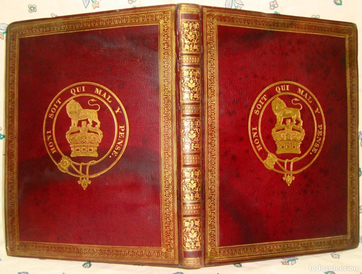 Libros antiguos: Carpeta antigua c/lujosa encuadernaci&oacute;n de &eacute;poca, decoraci&oacute;n en cubiertas y grabados en el interior