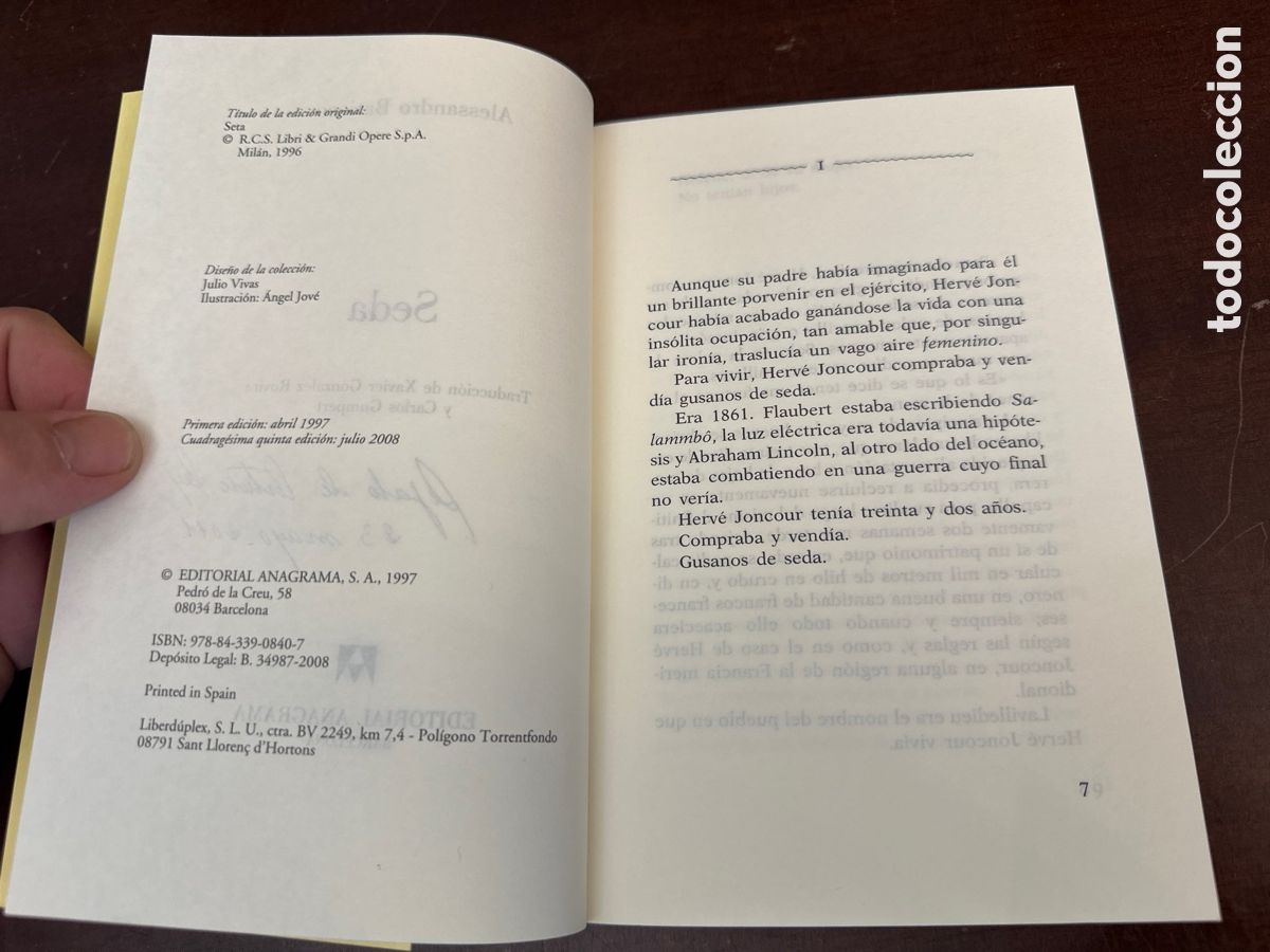 Libros antiguos: SEDA - ALESSANDRO B&Aacute;RICO / EDITORIAL ANAGRAMA - Foto 3