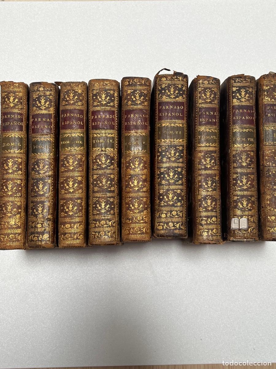 Libros antiguos: Parnaso Espa&ntilde;ol. Colecci&oacute;n completa en 9 tomos. Primera edici&oacute;n. Joaqu&iacute;n Ibarra. Madrid, 1768-1778