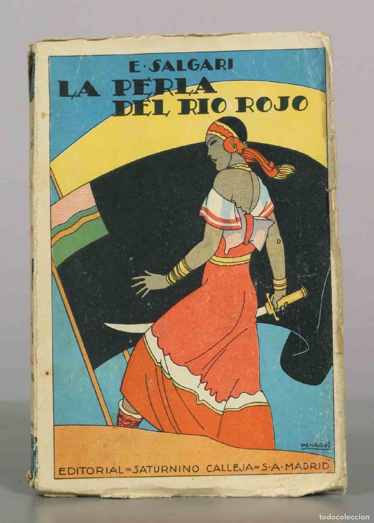 Libros antiguos: La perla del r&iacute;o rojo - Emilio Salgari - Editorial Saturnino Calleja