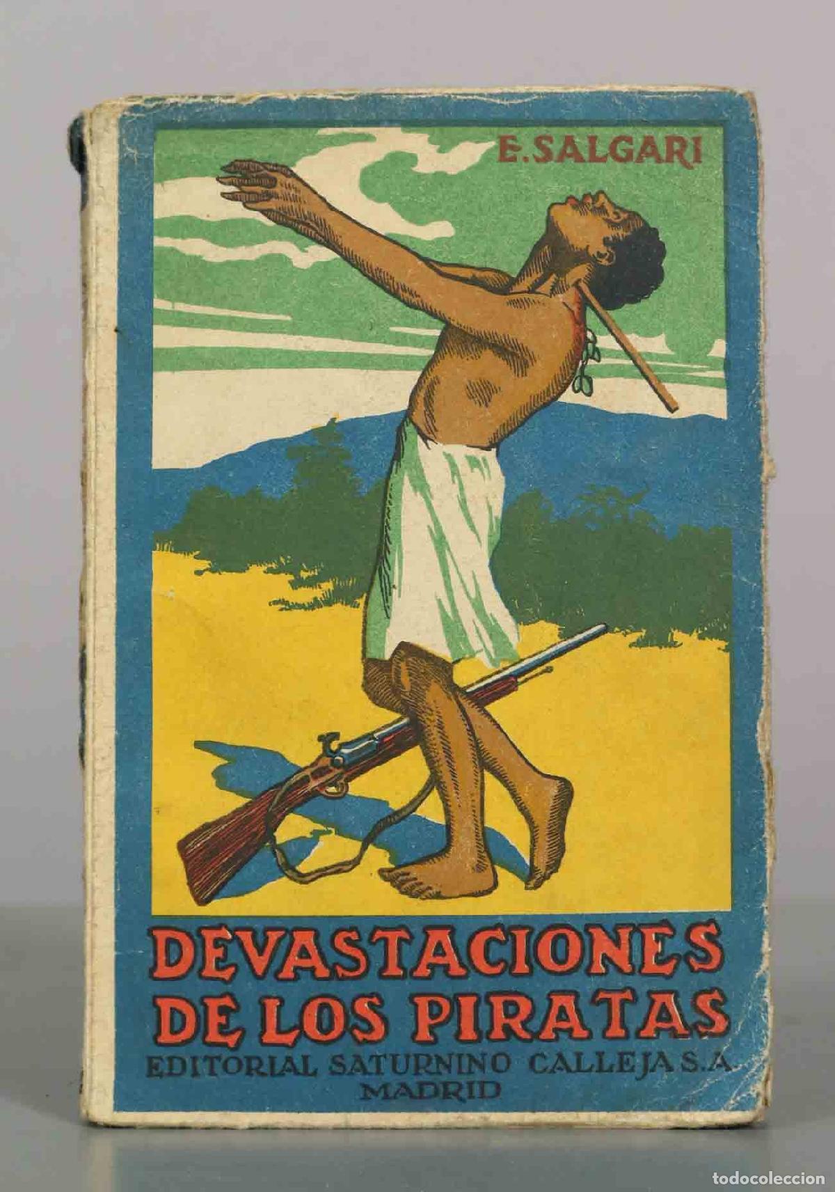 Libros antiguos: Devastaciones de los piratas - Emilio Salgari - Editorial Saturnino Calleja