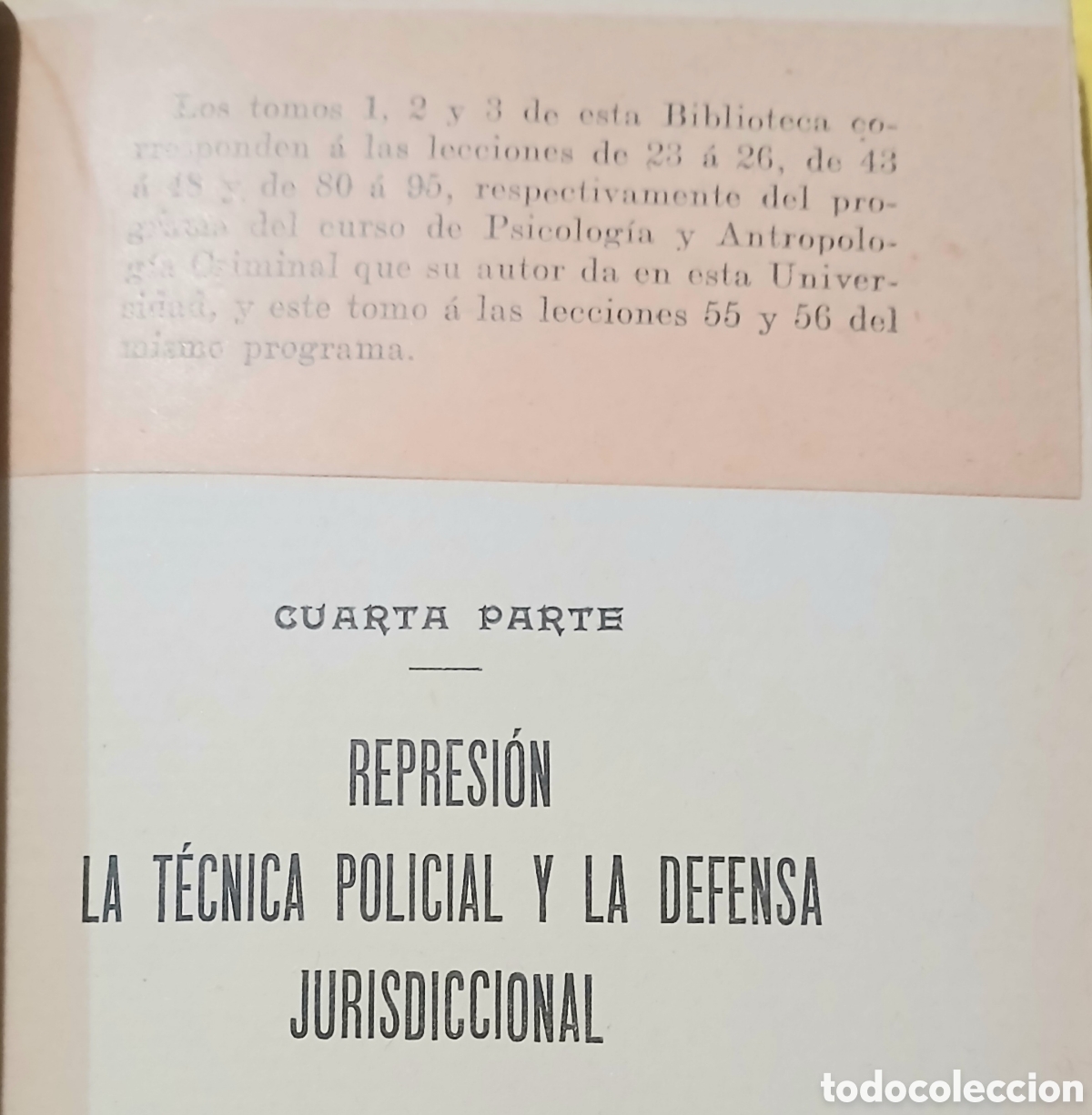 Libros antiguos: La Polic&iacute;a Dr. L. G&aacute;mbara - Foto 9