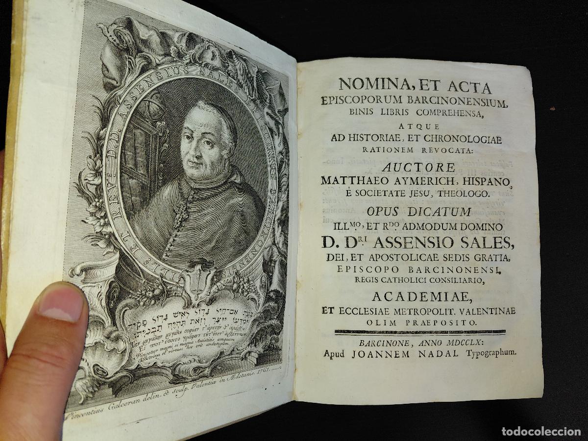 Libros antiguos: Nomina et Acta Episcoporum Barcinonensium - Aymerich, Matttheo