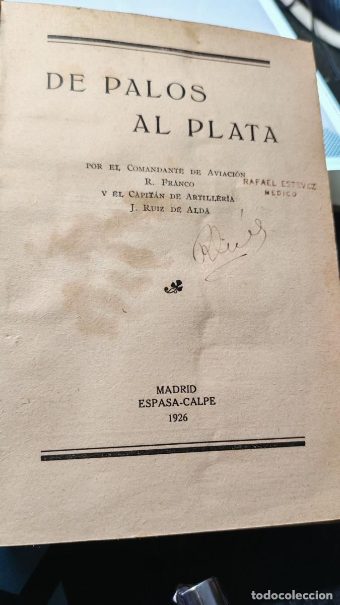 Libros antiguos: De Palos al Plata. ⁠Ram&oacute;n Franco - Foto 3
