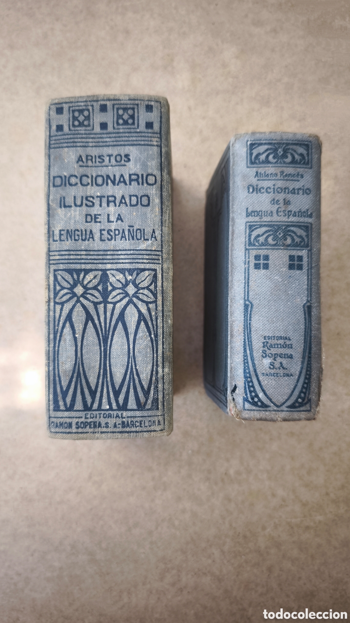 Libros antiguos: 2 Diccionarios Antiguos Sopena (1936 y 1937): Aristos Ilustrado y Atilano Ranc&eacute;s