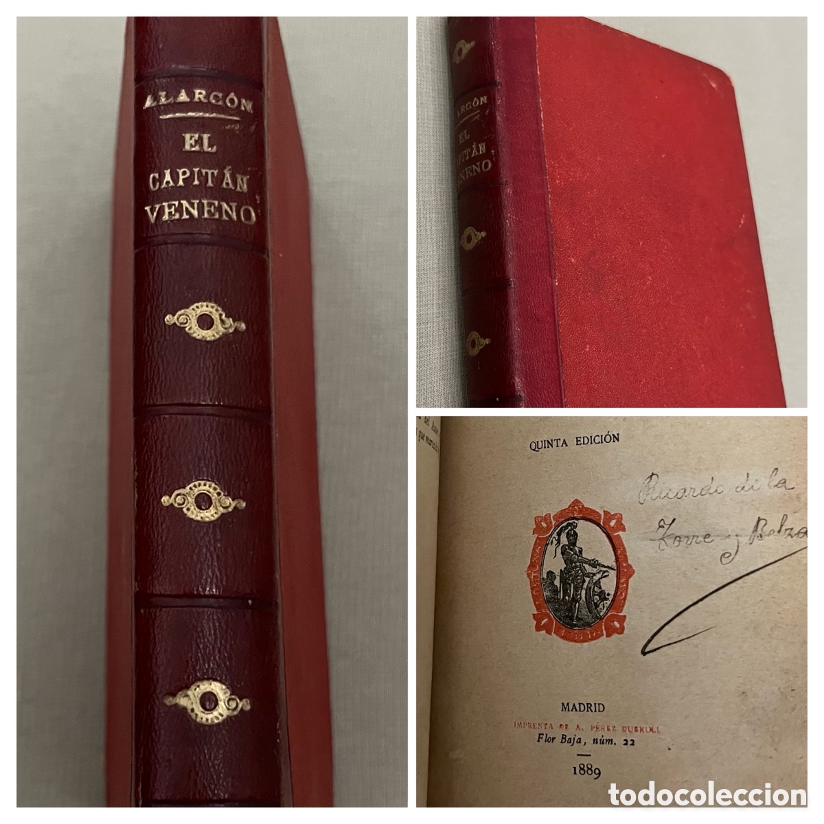 Libros antiguos: Libro de 1889 - El capit&aacute;n veneno - Pedro De Alarc&oacute;n - Foto 1