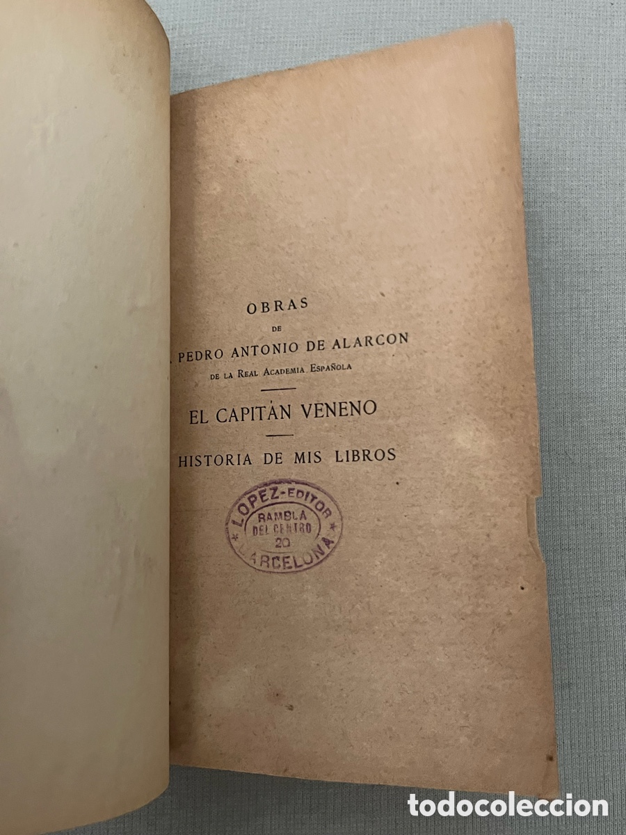 Libros antiguos: Libro de 1889 - El capit&aacute;n veneno - Pedro De Alarc&oacute;n - Foto 7