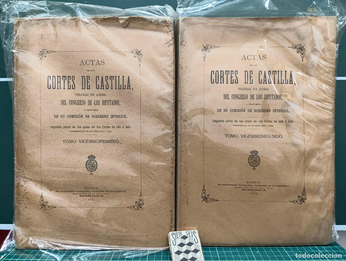 Libros antiguos: Actas de las Cortes de Castilla. Tomos XXI y XXII. Edici&oacute;n oficial del Congreso de los Diputados