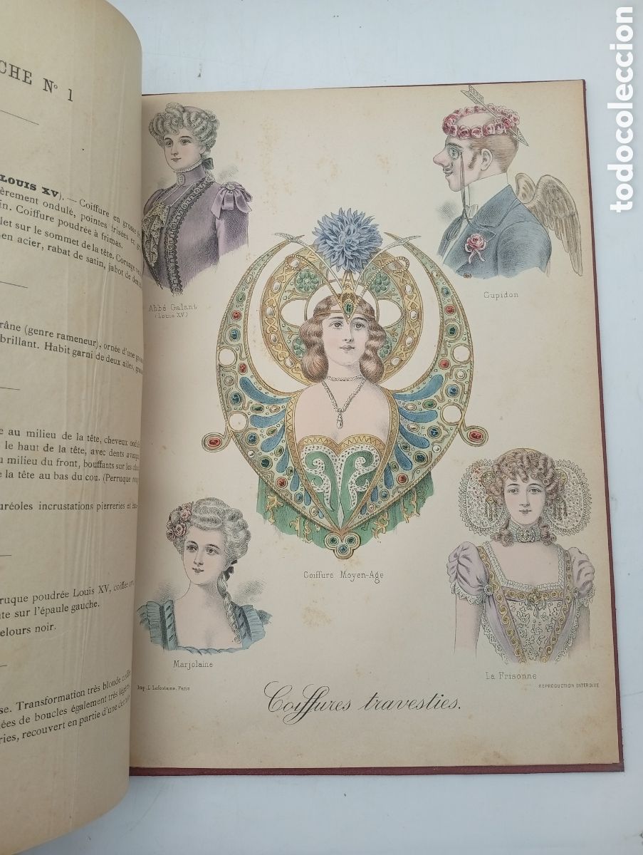 Livros antigos: Album de Coiffures Travesties 1889 - 1907