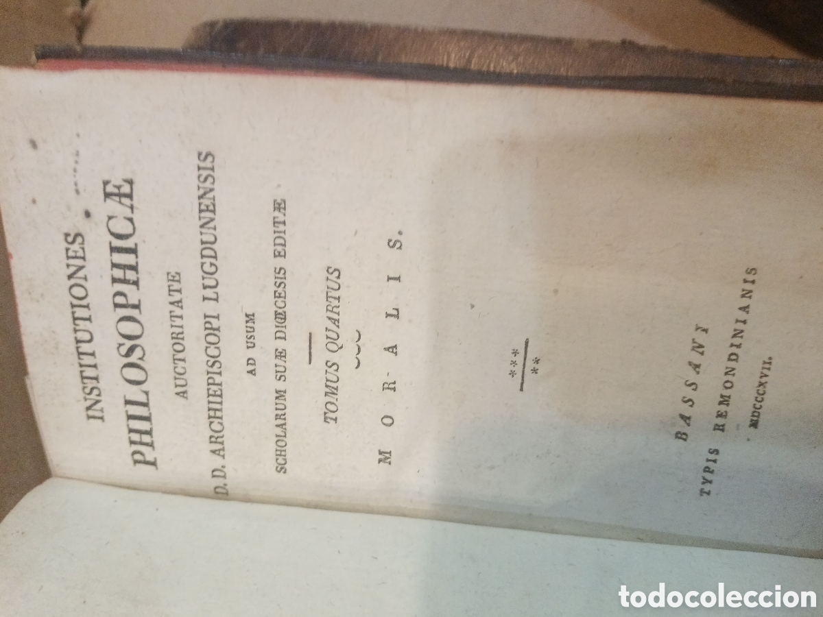Libros antiguos: Instituciones PHILOSOPHICE - Foto 3