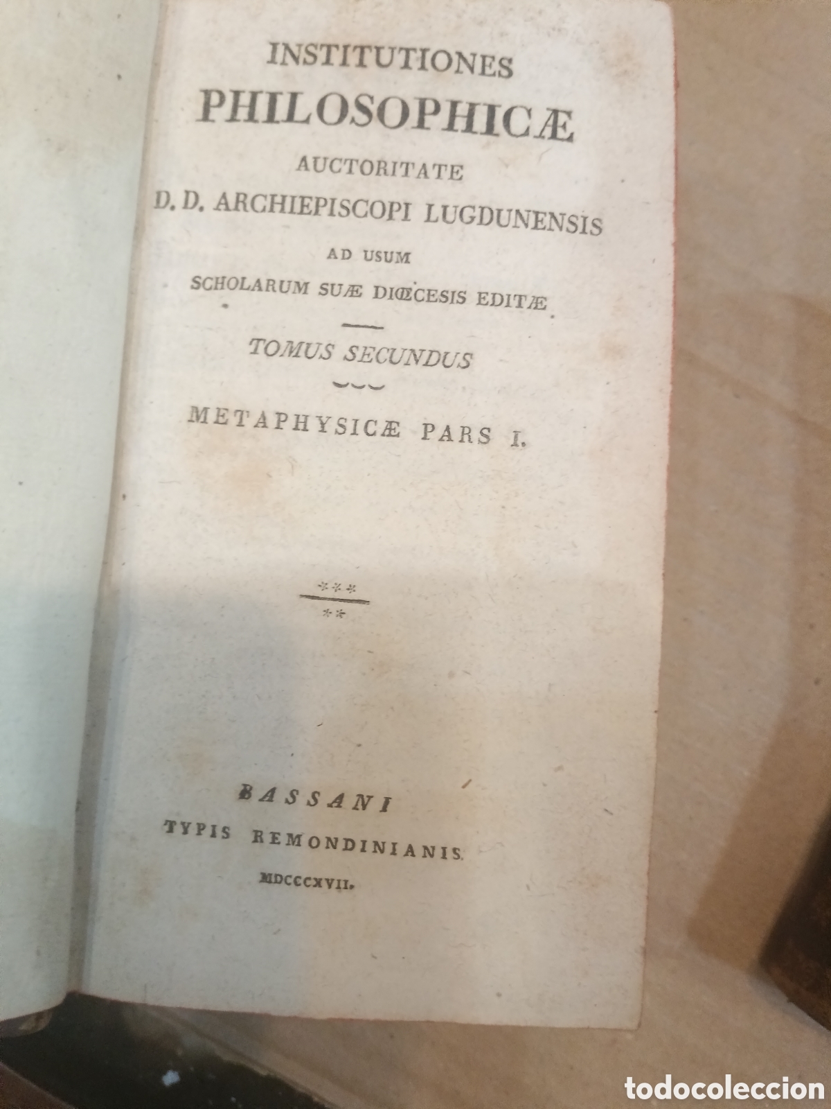 Libros antiguos: Instituciones PHILOSOPHICE - Foto 4