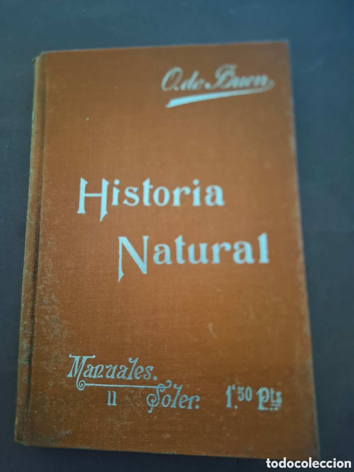 Libros antiguos: Historia Natural - O. De Buen - ppios siglo XX
