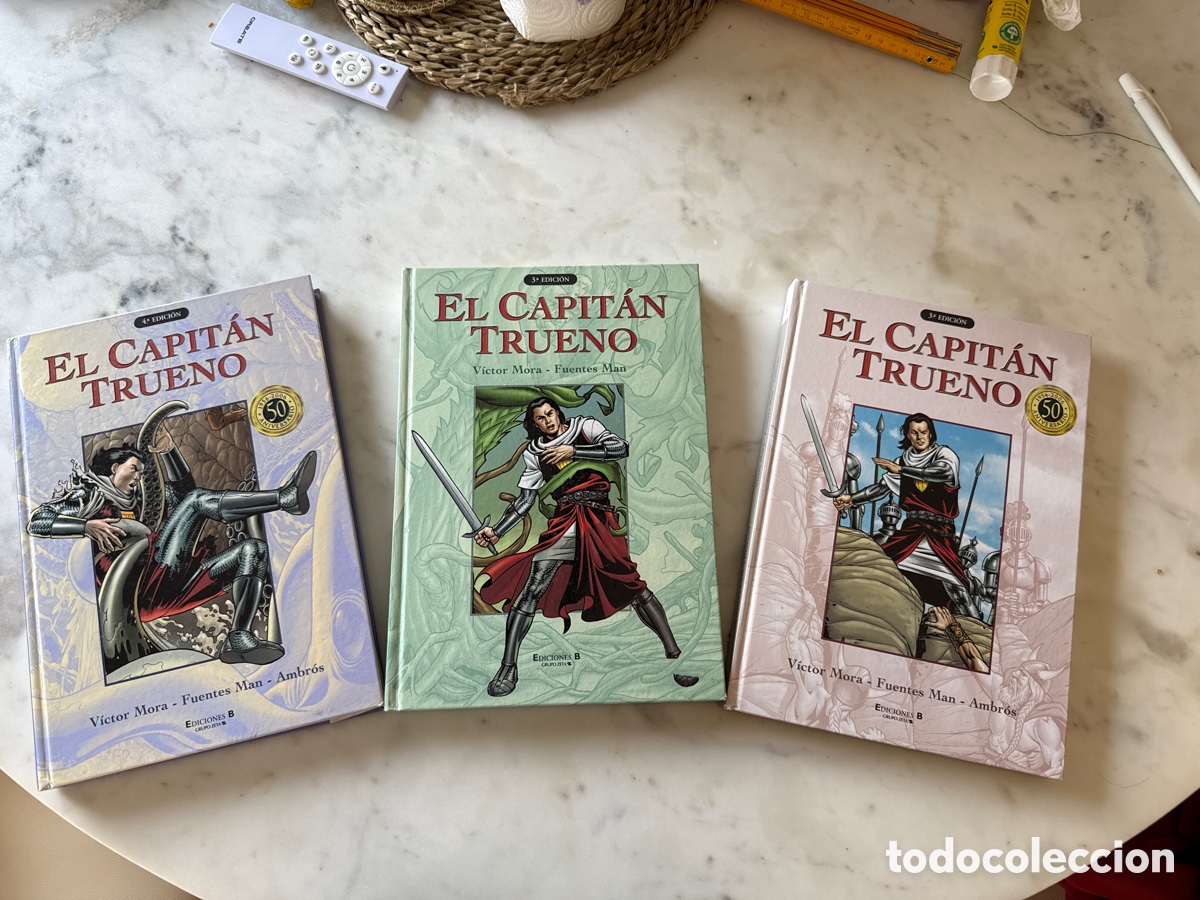 Libros antiguos: El Capit&aacute;n Trueno - colecci&oacute;n completa 3 tomos - Edici&oacute;n 50 aniversario