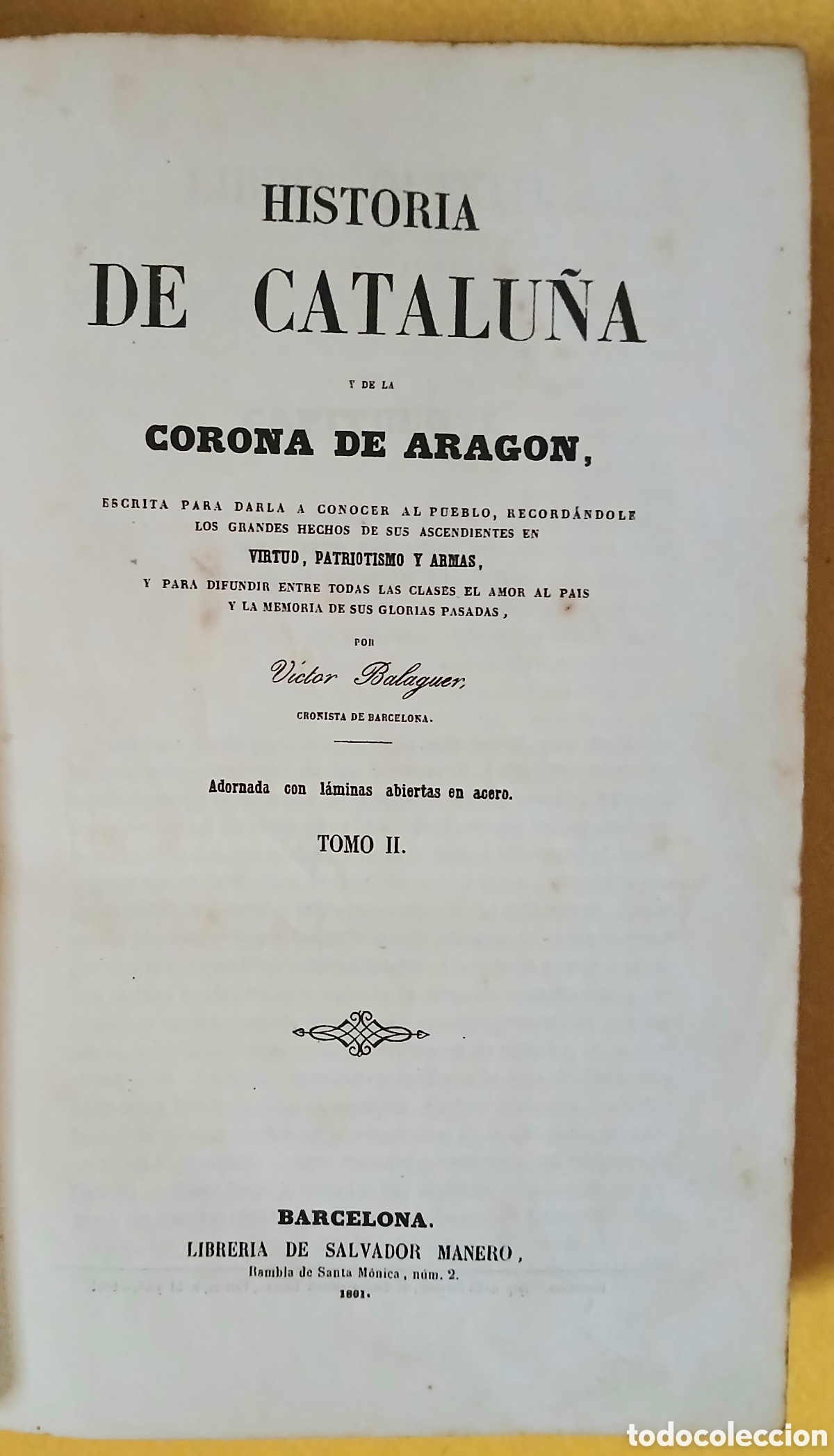 Libros antiguos: Historia de Catalu&ntilde;a y la Corona de Arag&oacute;n - Foto 10