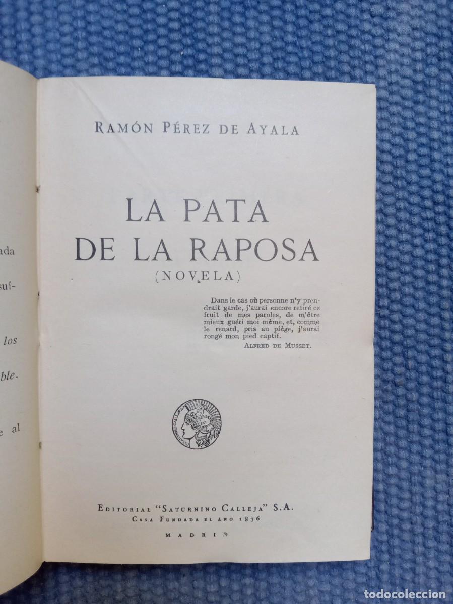 Libros antiguos: La pata de la raposa