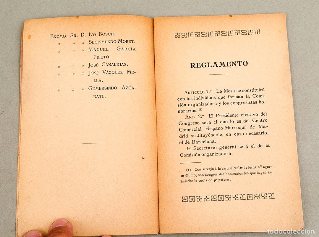 Libros antiguos: 2&ordm; CONGRESO AFRICANISTA - 1908 - REGLAMENTO - Foto 4