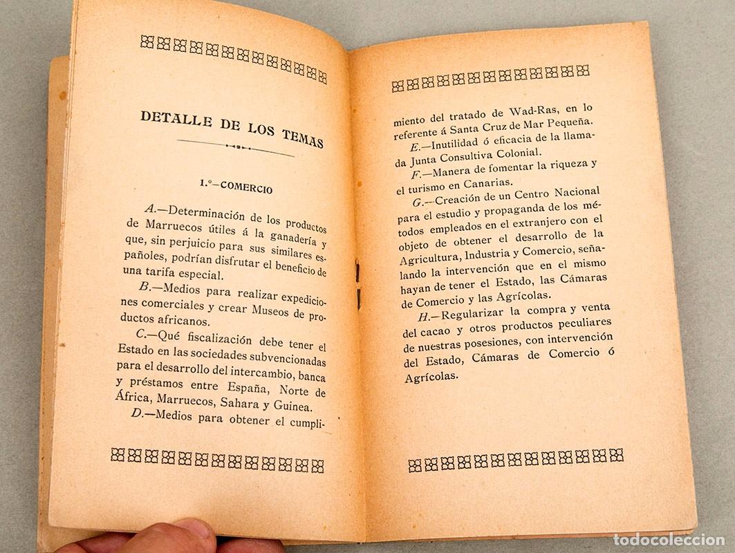 Libros antiguos: 2&ordm; CONGRESO AFRICANISTA - 1908 - REGLAMENTO - Foto 5