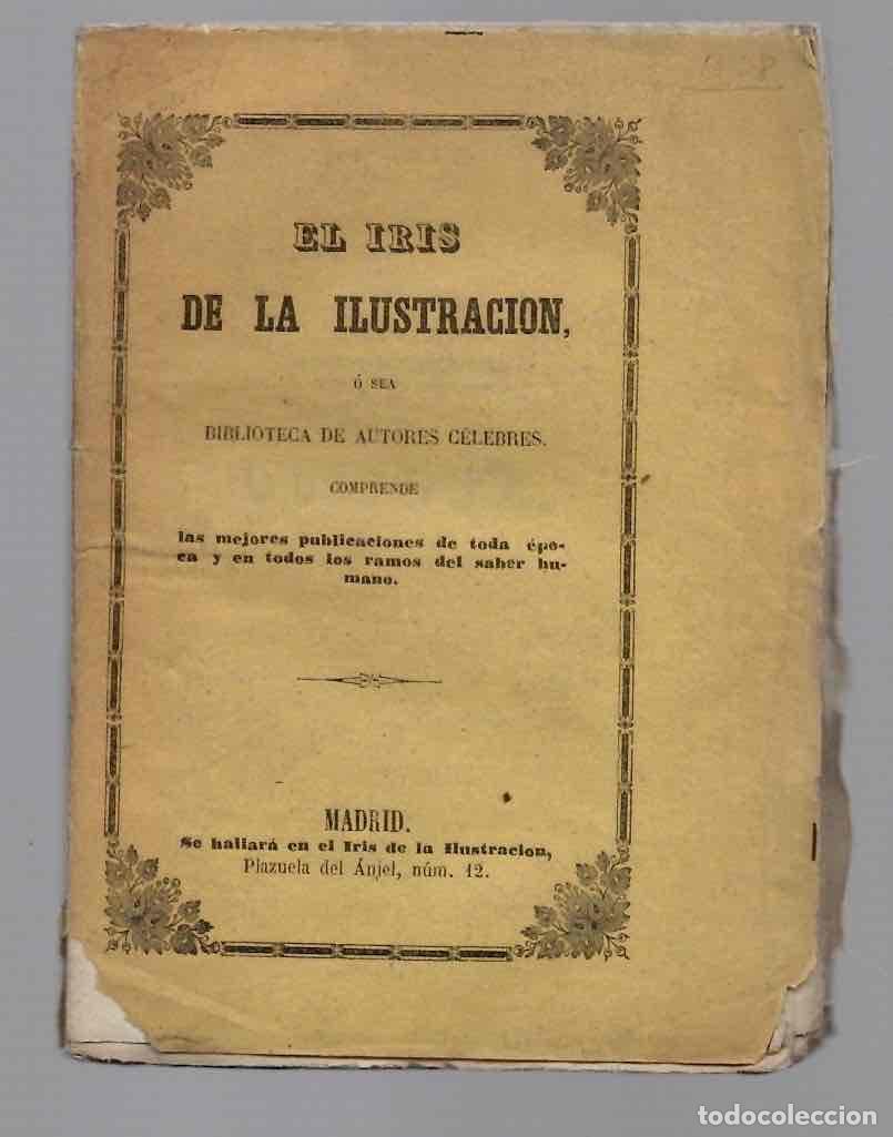 Libros antiguos: EL IRIS DE LA ILUSTRACION O SEA BIBLIOTECA DE AUTORES CELEBRES. MANUAL ALFABETICO DEL QUIJOTE