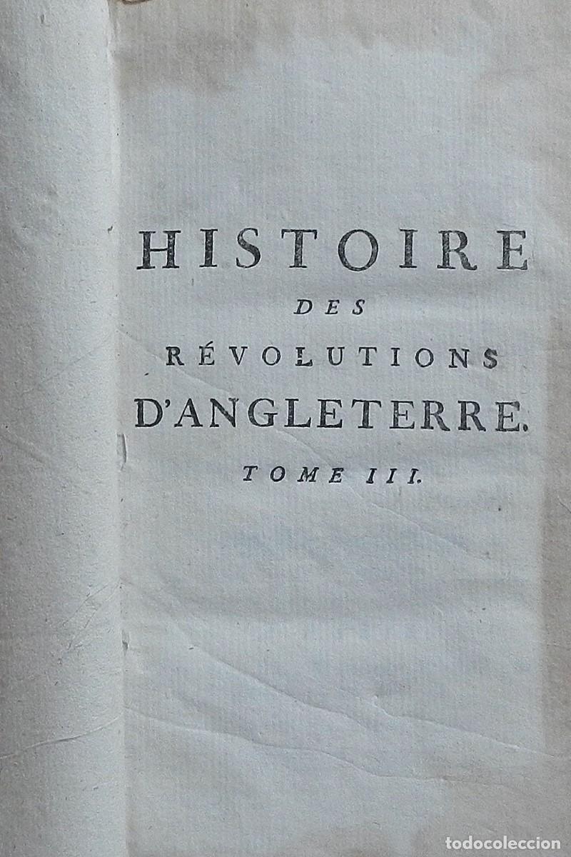 Livres anciens: Histoire des revolutions d'Angleterre. Tome III. 1794. Inglaterra. En franc&eacute;s. 450 p&aacute;gs. 17x10x3 cm.
