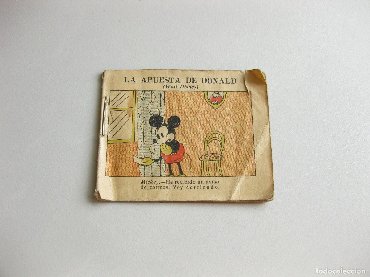 Libros antiguos: CUENTO DE LA APUESTA DE DONALD. MICKEY MOUSE. PUBLICITARIO DEL BANCO CENTRAL. WALT DISNEY