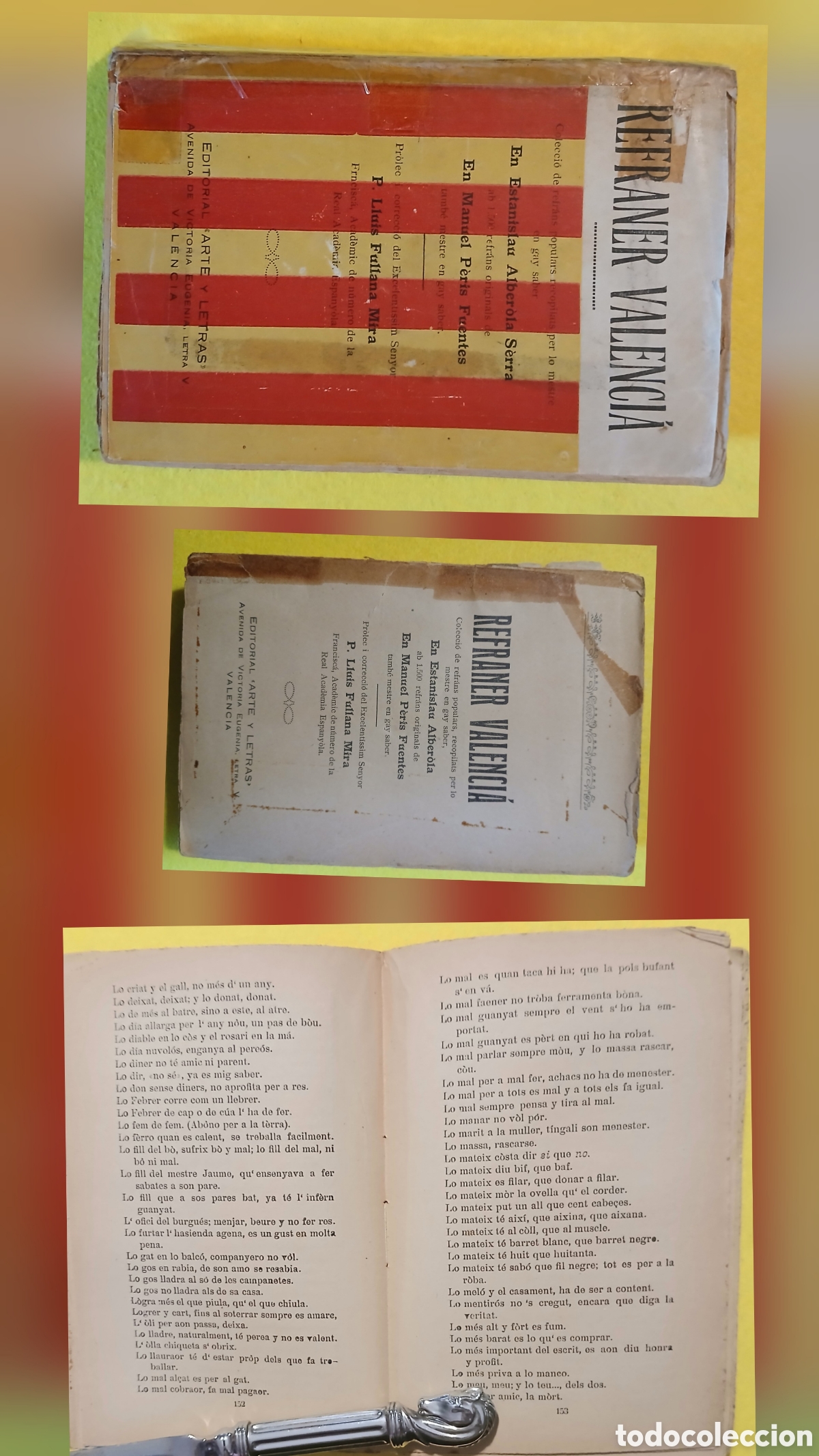 Libros antiguos: Refraner Catal&agrave;, Estanislau Alber&ograve;la