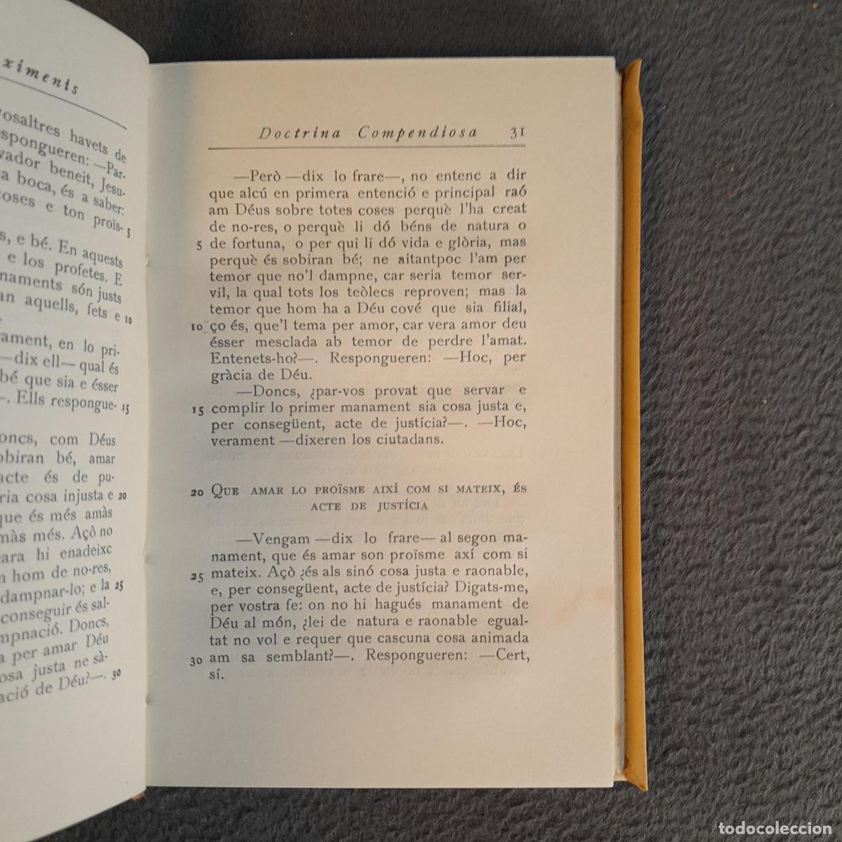 Libros antiguos: TP-27. DOCTRINA COMPENDIOSA. FRANCESC EIXIMENIS. A&Ntilde;O 1929 - Foto 4