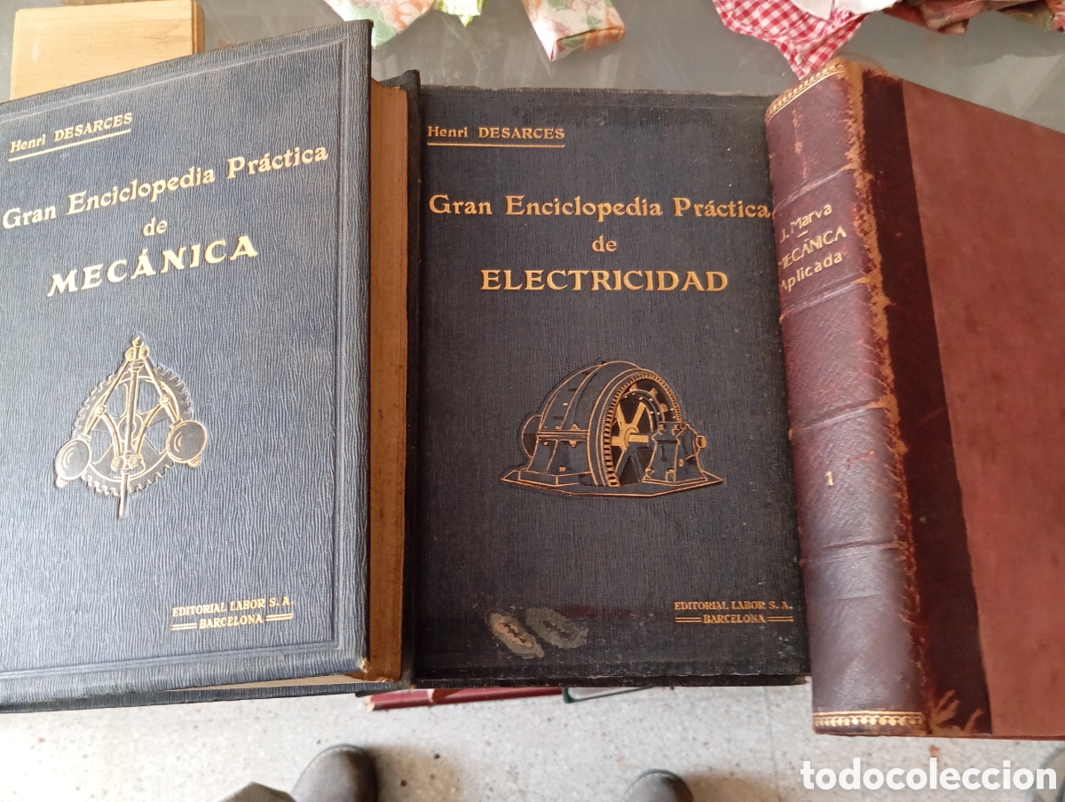 Libros antiguos: 3 antiguos tomos enciclopedios de t&eacute;cnicas varios muy ilustrados