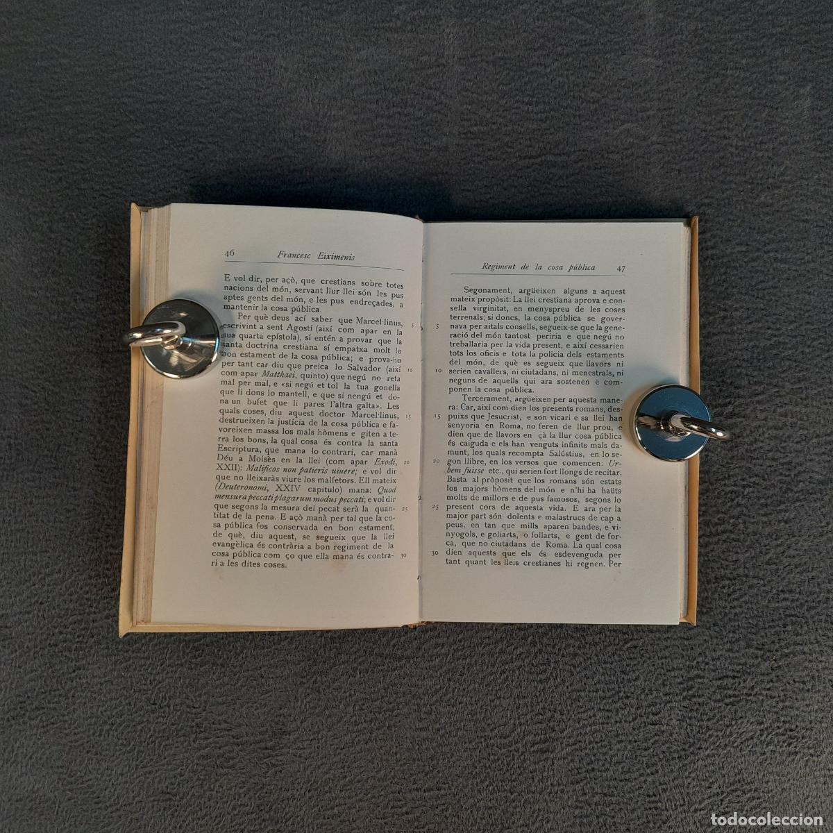 Libros antiguos: TP-32. FRANCESC EIXIMENIS - REGIMENT DE LA COSA P&Uacute;BLICA. A&Ntilde;O 1927 - Foto 5