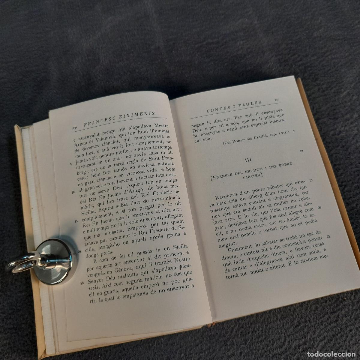 Libros antiguos: TP-39. CONTES I FAULES. FRANCESC EIXIMENIS. 1925 - Foto 4