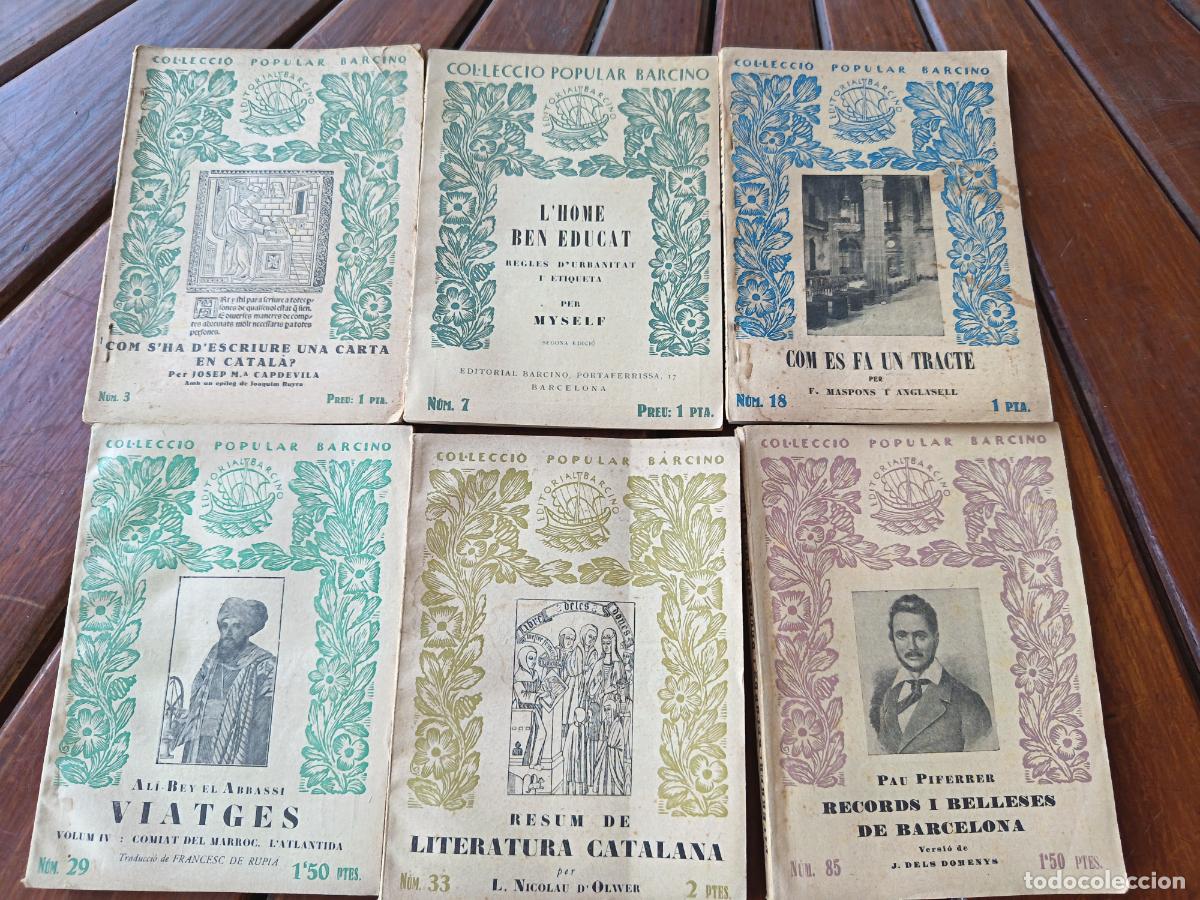 Libros antiguos: LOTE DE 6 OBRAS DE LA COLLECCIO POPULAR BARCINO. A&Ntilde;OS 20. LAS DE LA FOTO.