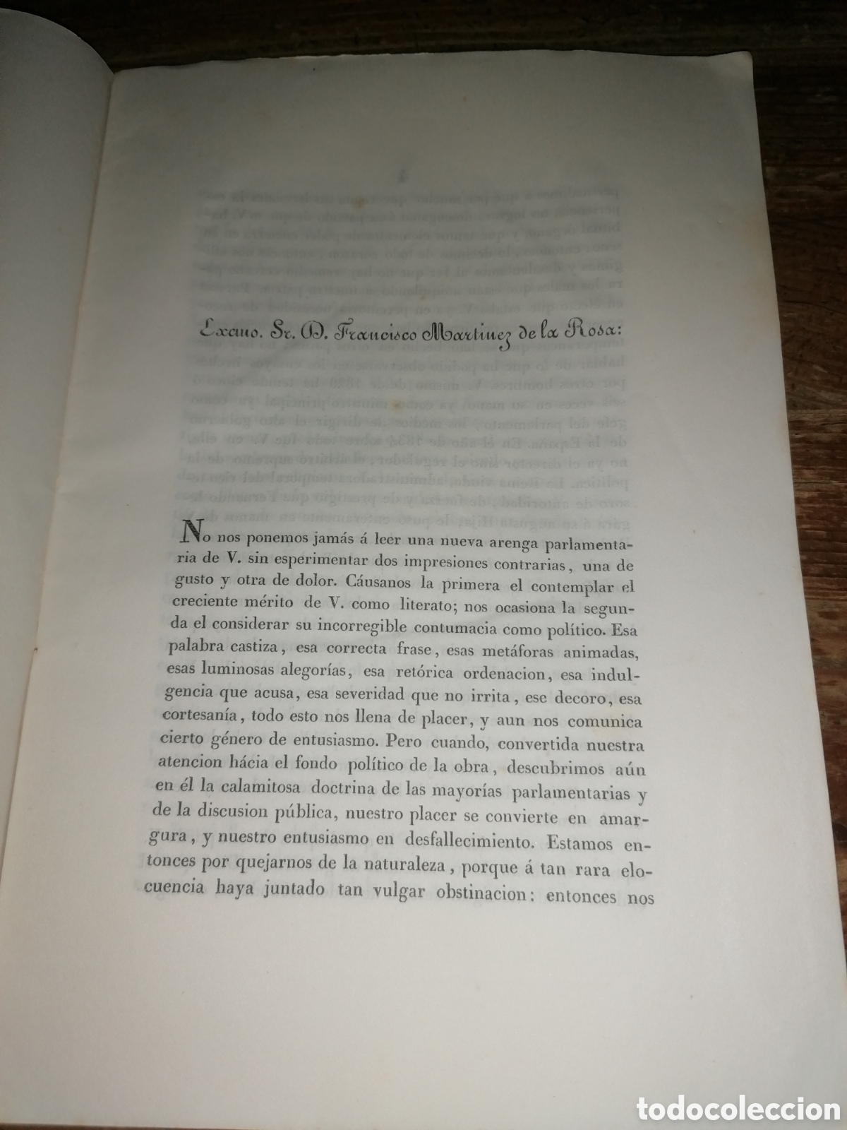 Libros antiguos: UN MON&Aacute;RQUICO. AL SE&Ntilde;OR MARTINEZ DE LA ROSA - - Foto 2