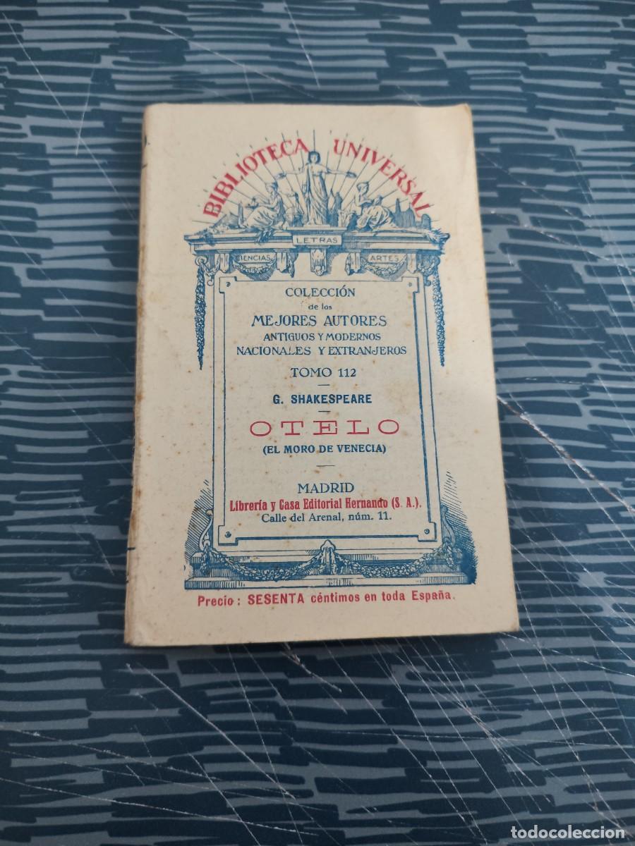 Libros antiguos: OTELO, SHAKESPEARE, MADRID,1931,LEER.