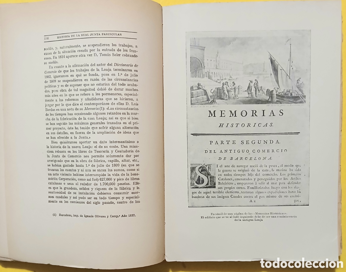 Libros antiguos: HISTORIA DE LA REAL JUNTA PARTICULAR DE COMERCIO DE BARCELONA (1758 a 1847) - Foto 11