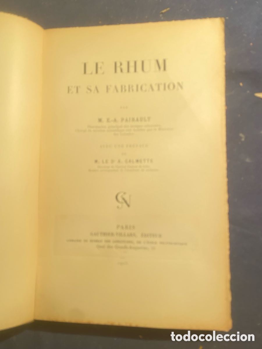 Libros antiguos: M.E.A. PAIRAULT: - LE RHUM ET SA FABRICATION - (PARIS, 1903) - Foto 2