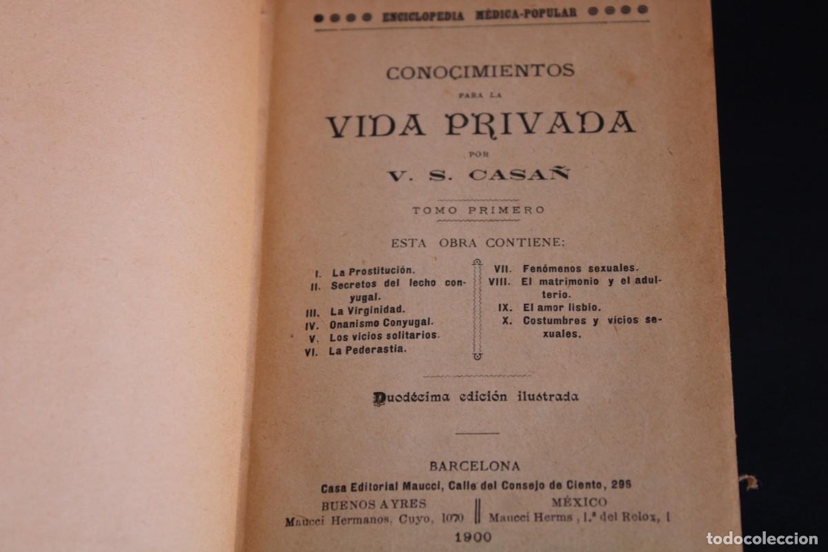 Libros antiguos: CONOCIMIENTOS PARA LA VIDA PRIVADA / V.S.CASA&Ntilde; / 1900 - Foto 6