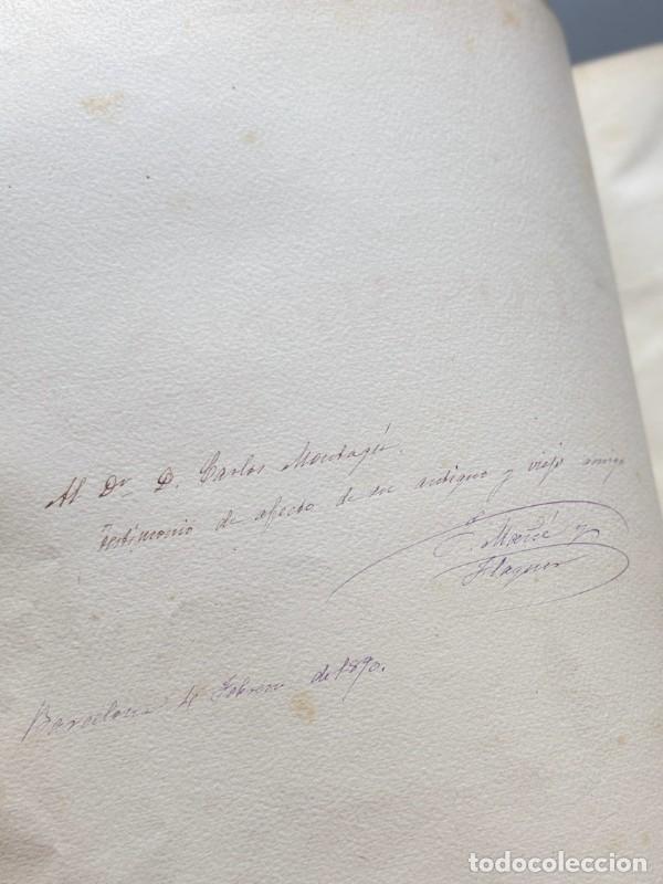 Libros antiguos: Los meses (dedicatoria de Ma&ntilde;&eacute; y Flaquer) - Imprenta de Henrich y Comp., 1889 - Foto 2