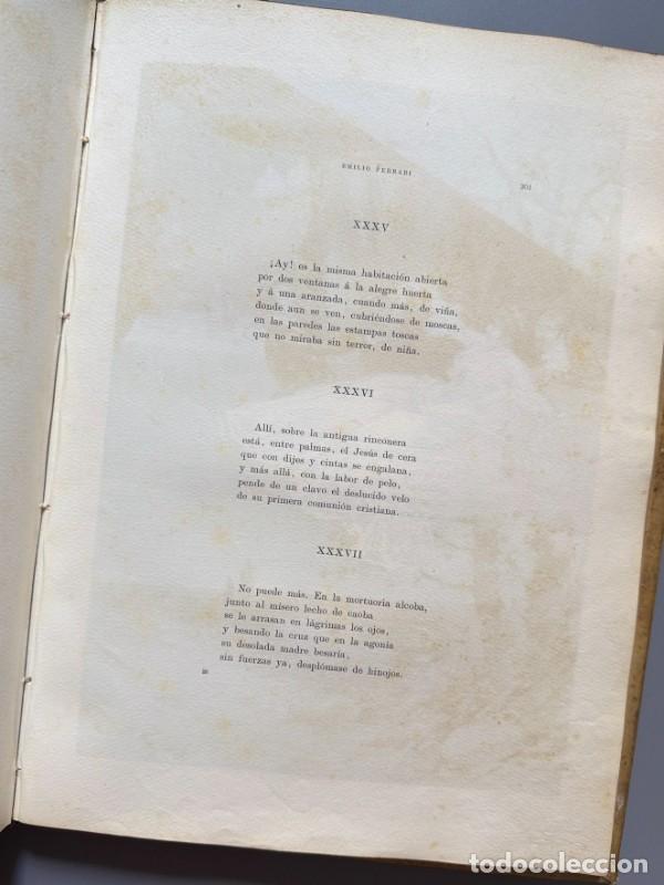 Libros antiguos: Los meses (dedicatoria de Ma&ntilde;&eacute; y Flaquer) - Imprenta de Henrich y Comp., 1889 - Foto 8