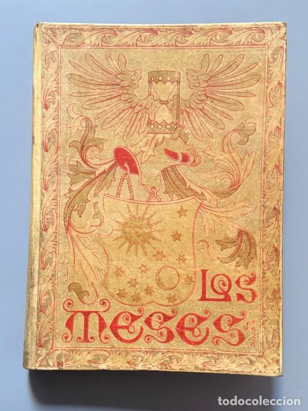 Libros antiguos: Los meses (dedicatoria de Ma&ntilde;&eacute; y Flaquer) - Imprenta de Henrich y Comp., 1889