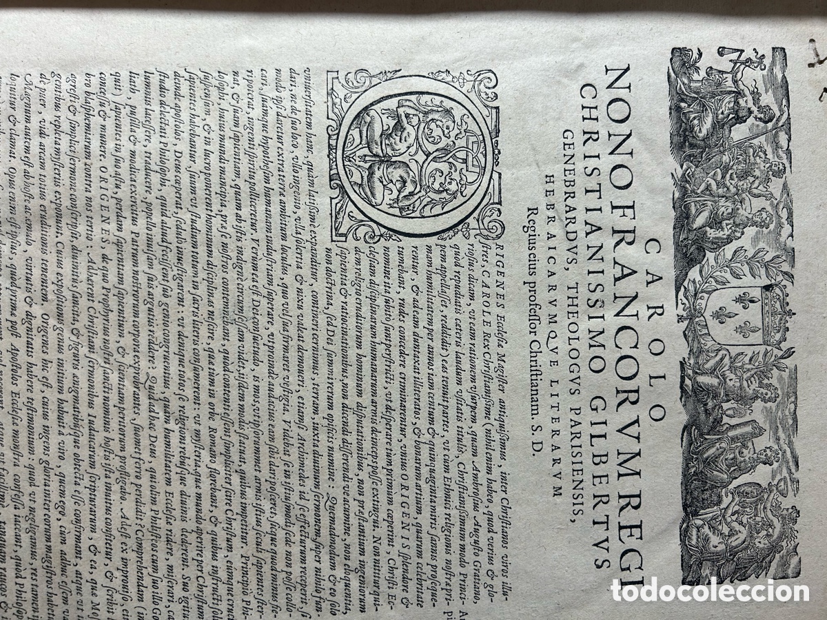 Libros antiguos: ORIGENIS OPERA OMNIA - GILBERTO GENEBRARDO-1604-A1 - Foto 6