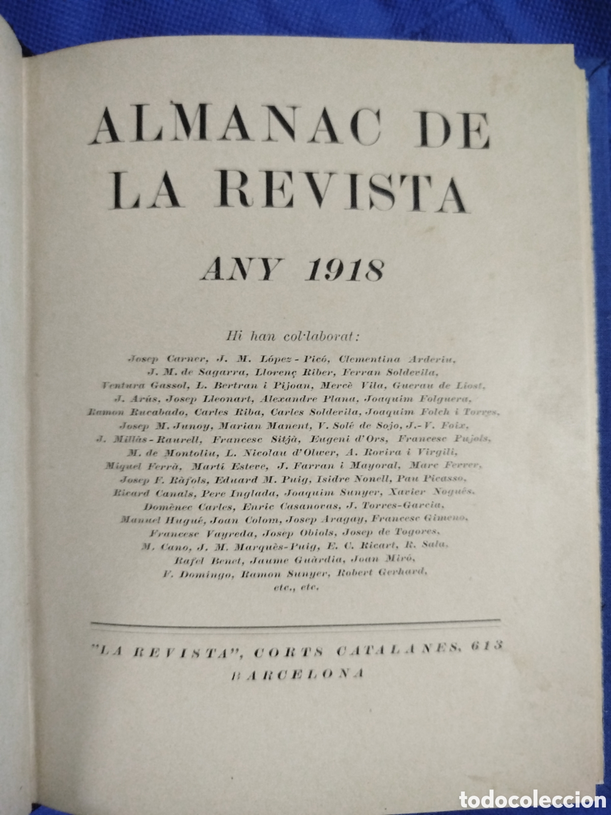 Libros antiguos: Almanac de La Revista, 1918