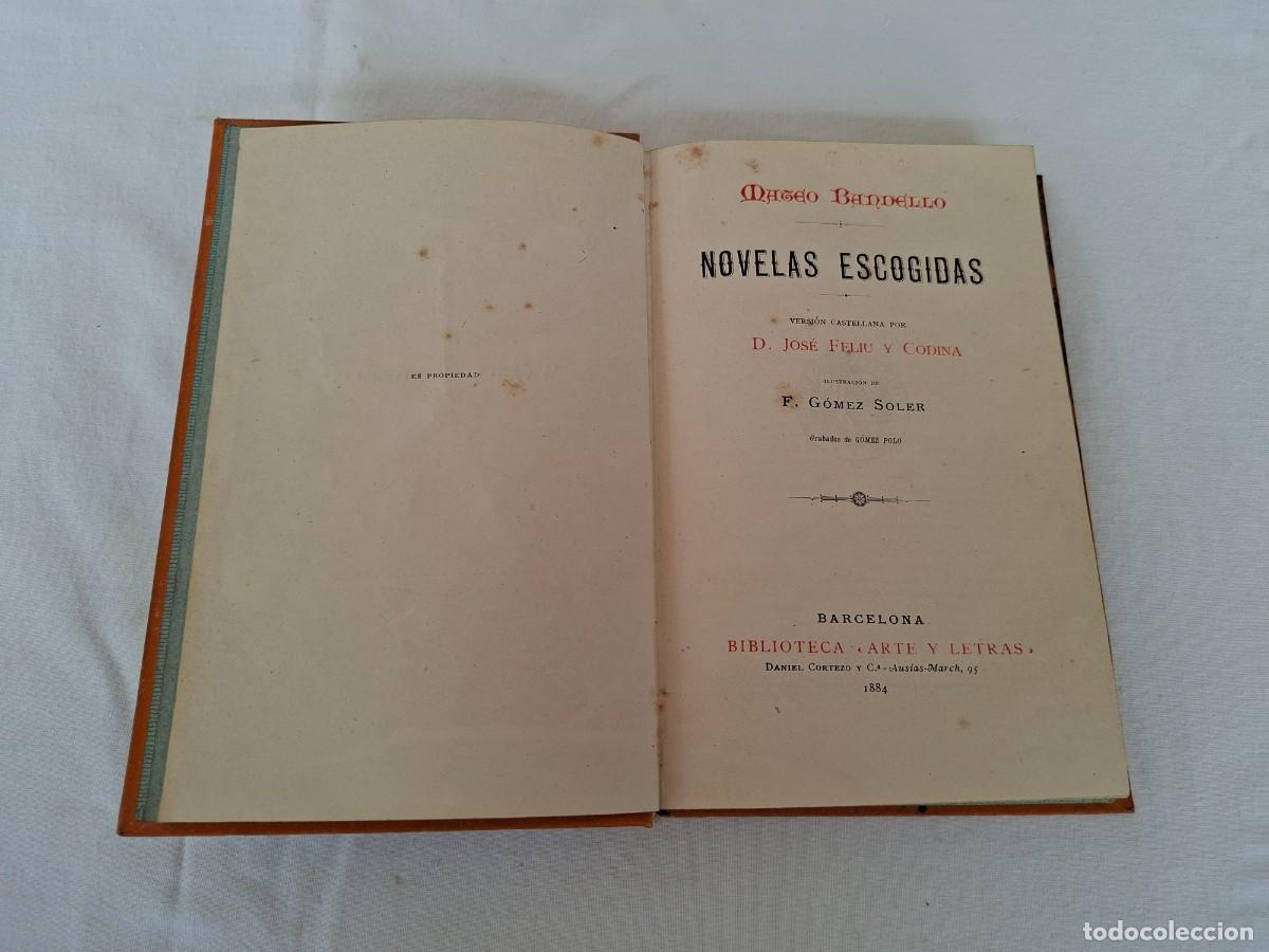Libros antiguos: NOVELAS ESCOGIDAS - MATEO BANDELLO - Foto 3