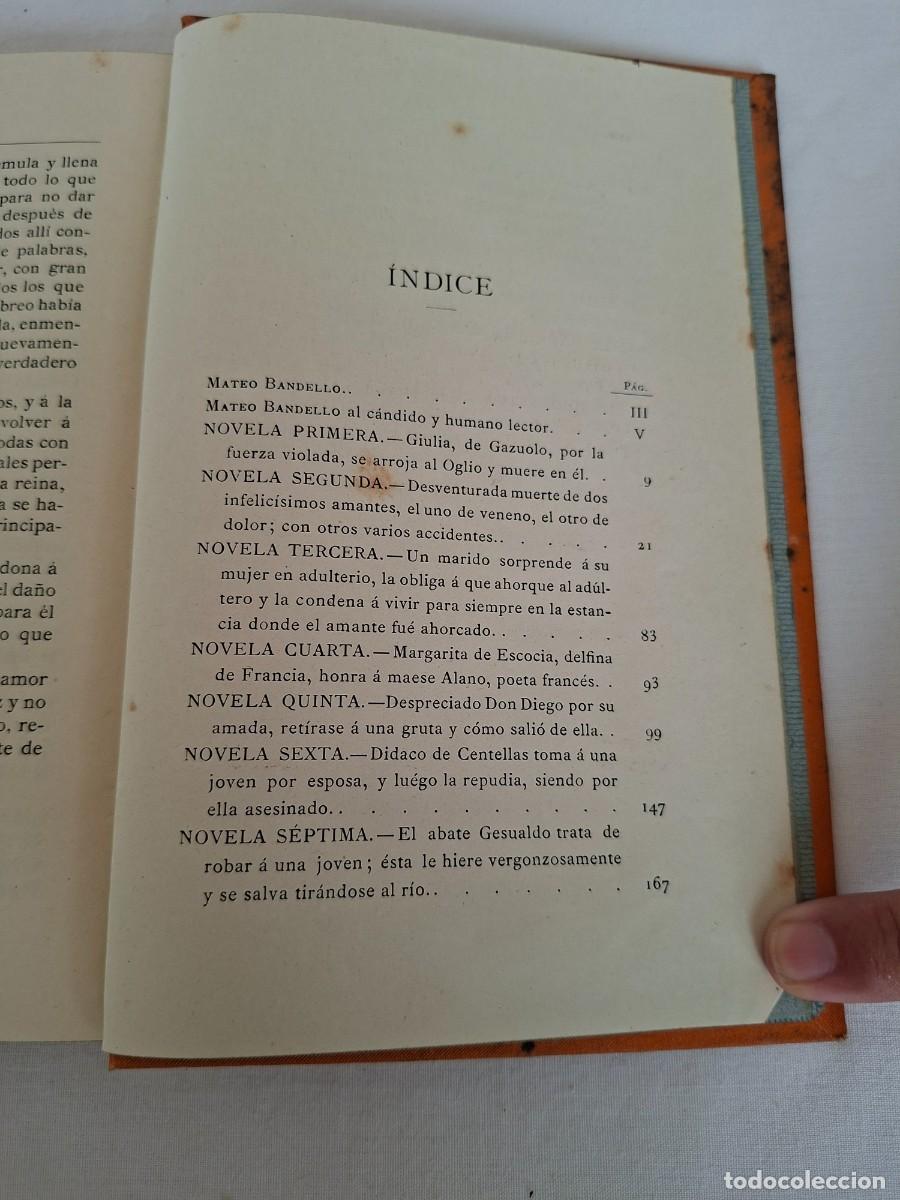 Libros antiguos: NOVELAS ESCOGIDAS - MATEO BANDELLO - Foto 6