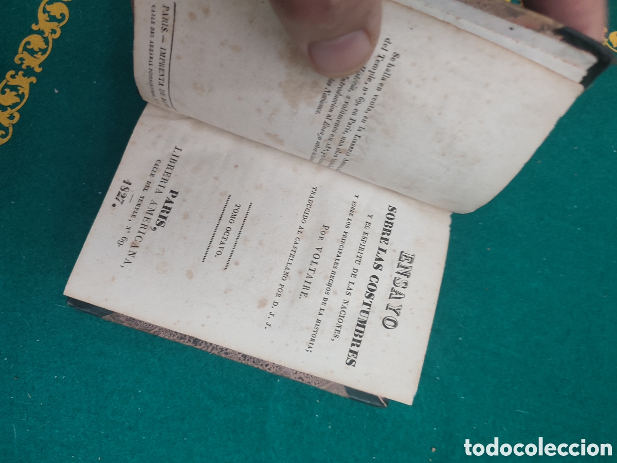 Libros antiguos: Libro ensayo de las costumbres Voltaire 1827 Paris - Foto 3