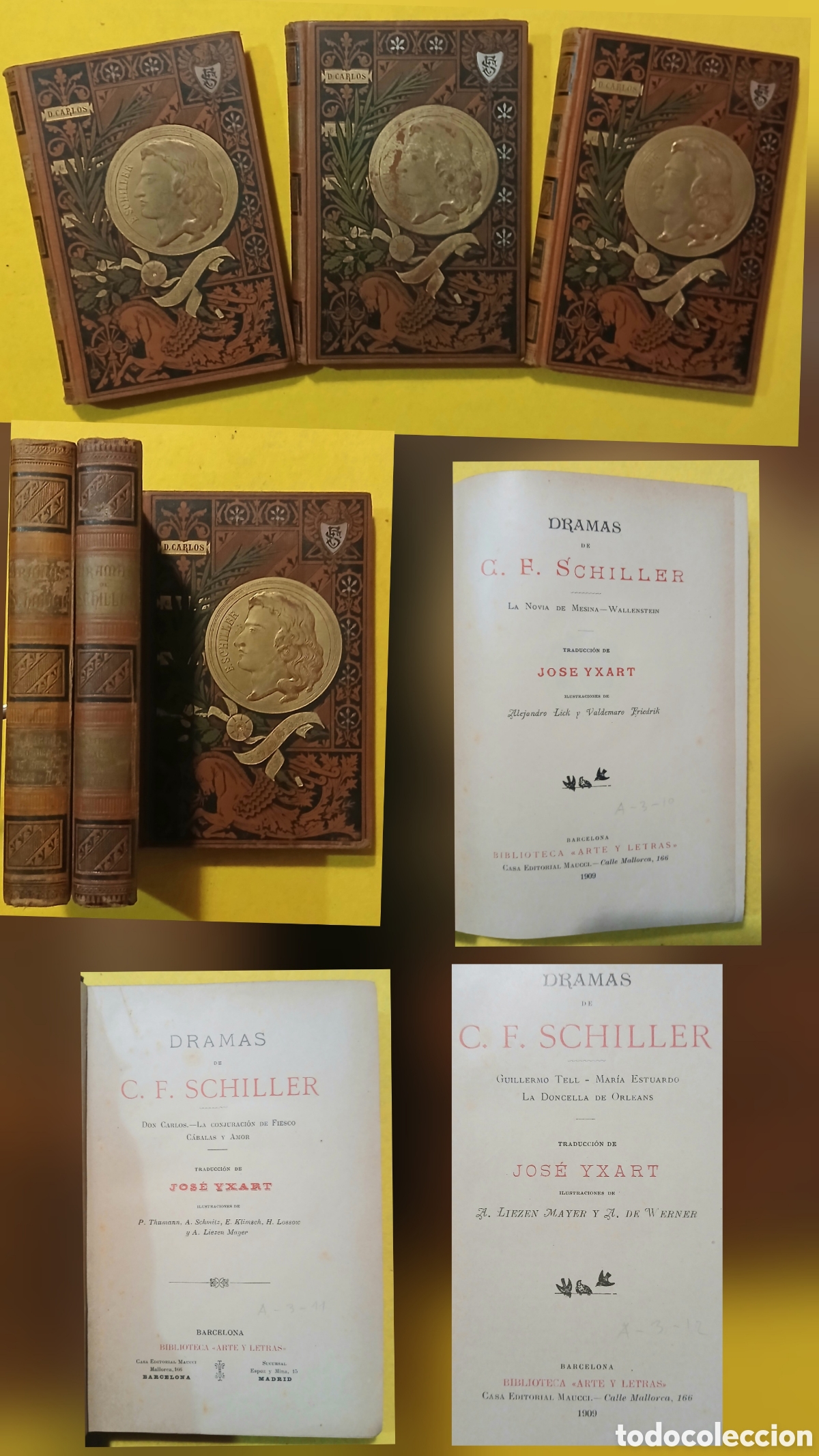 Libros antiguos: Dramas C.F. SCHILLER