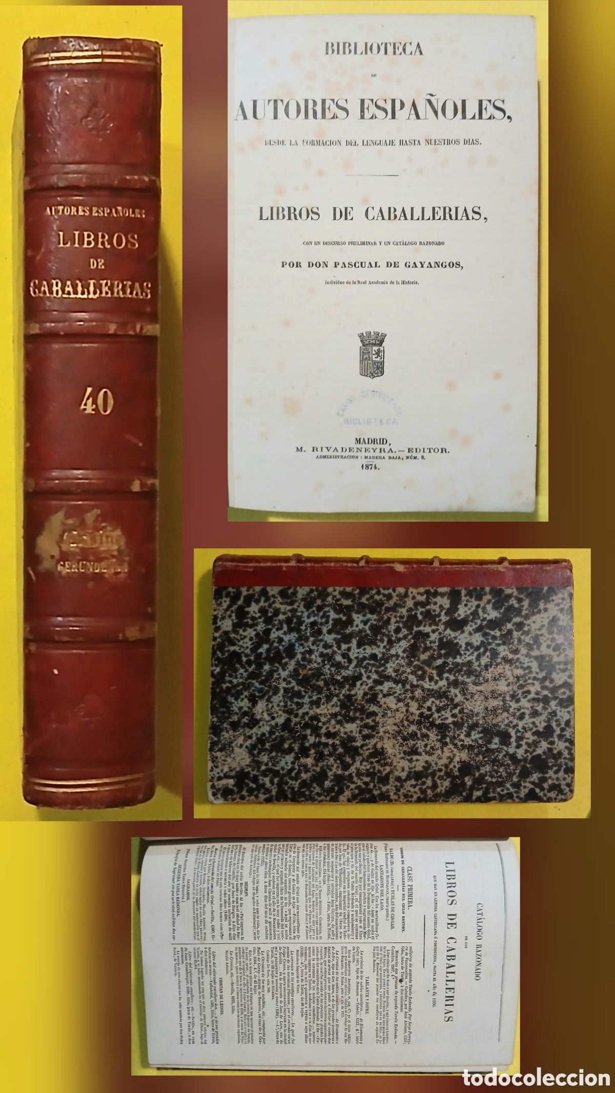 Libros antiguos: obras de Caballeria,por Don Pascual de Gayango