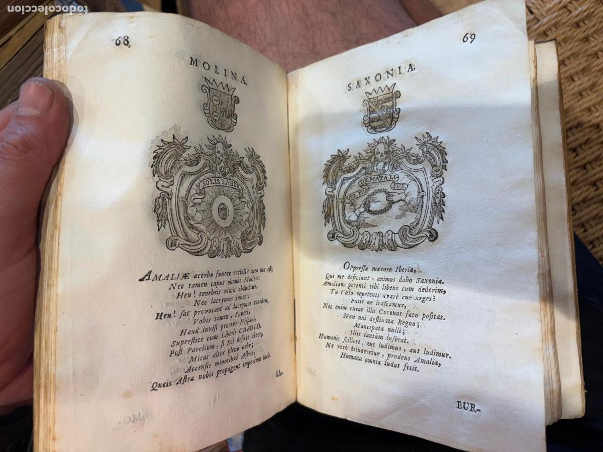 Livros antigos: Reales Exequias Mar&iacute;a Amalia de Sajonia 1761 Barcelona Grabados Libro pergamino grabados tramullas